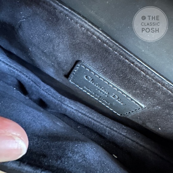EUC Dior Saddle Mini Ultra Matte So Black Shoulder Bag (NO STRAP) - Picture 10 of 11